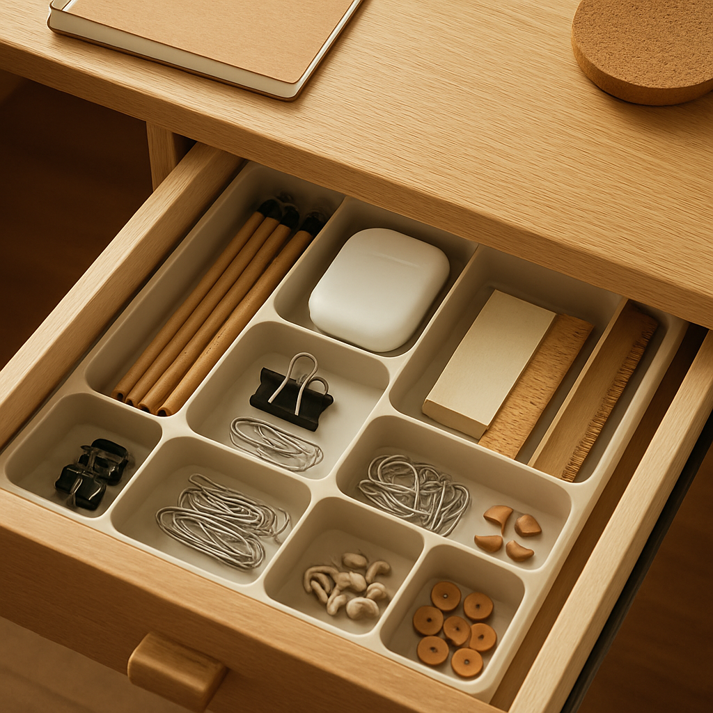 Compact Desk Storage desktop drawer organizer office scene