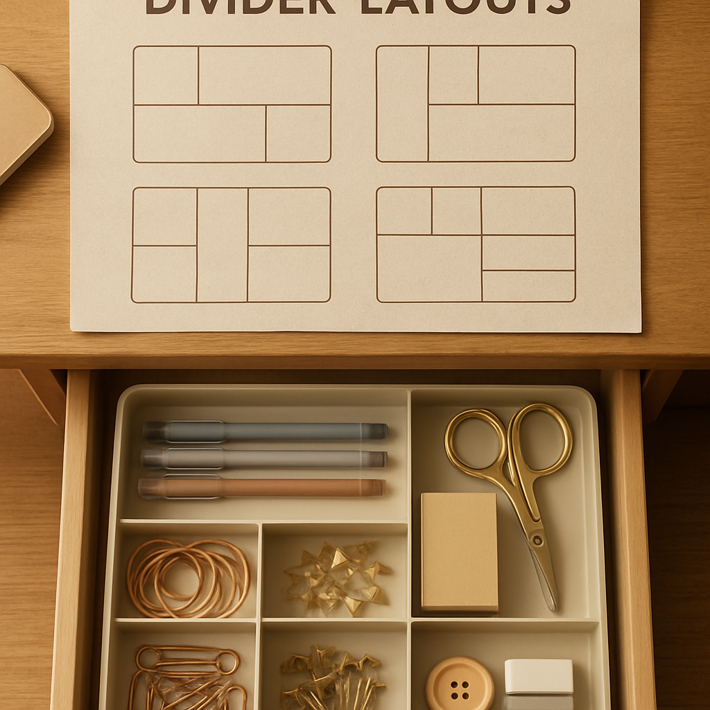 Divider Layouts desktop drawer organizer office scene