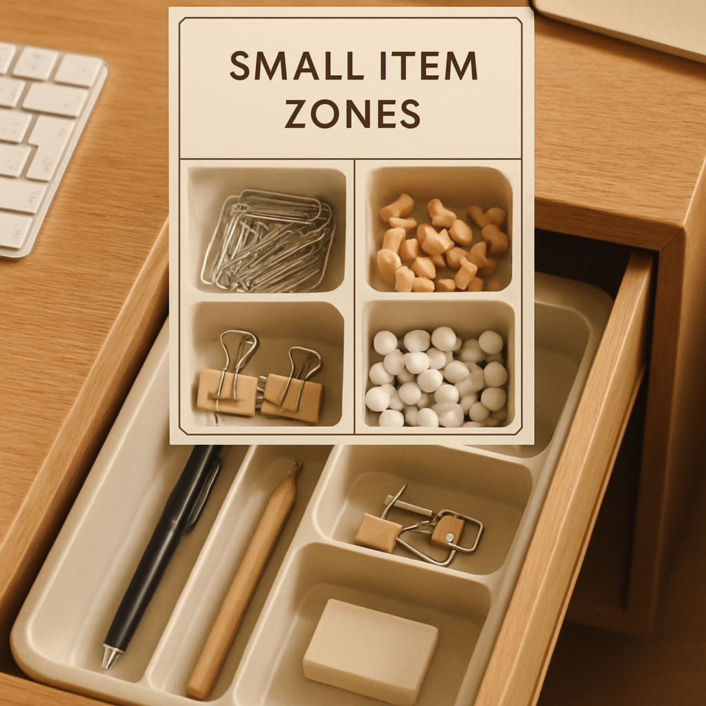 Small Item Zones desktop drawer organizer office scene